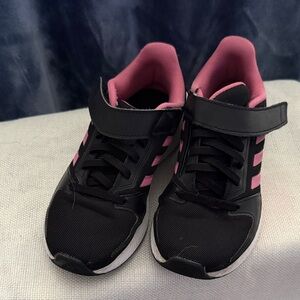 adidas Kids Black and Pink Sneakers